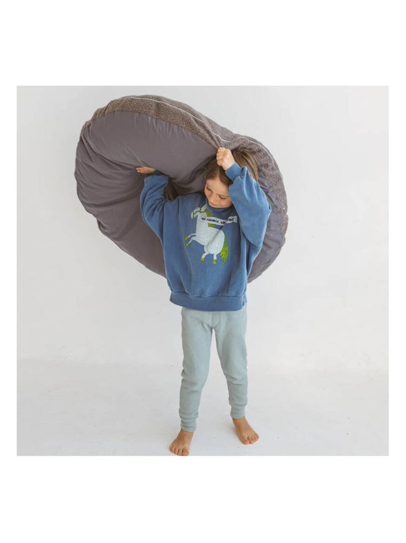 Coussin de sol bouclette Gris - Kiabi
