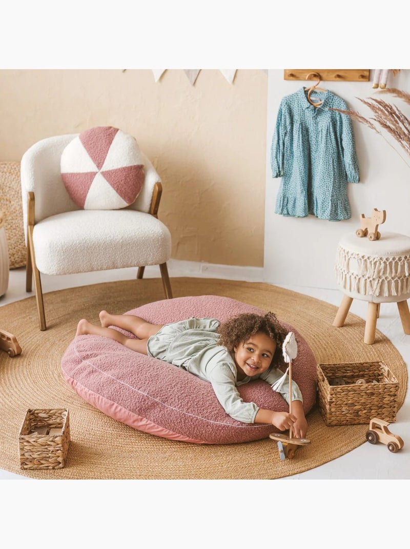 Coussin de sol bouclette Teddy Rose - Kiabi