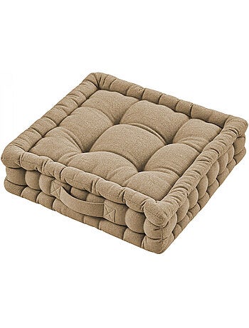 Coussin de sol capitonné avec poignée, revêtement imperméable - linxor