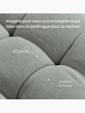 Coussin de sol capitonné avec poignée, revêtement imperméable - linxor
