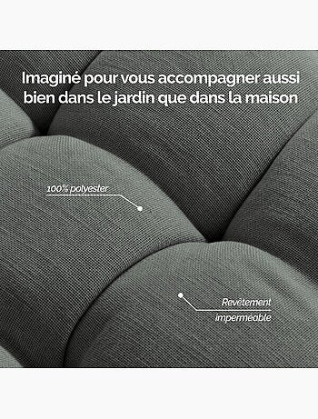Coussin de sol capitonné avec poignée, revêtement imperméable - linxor