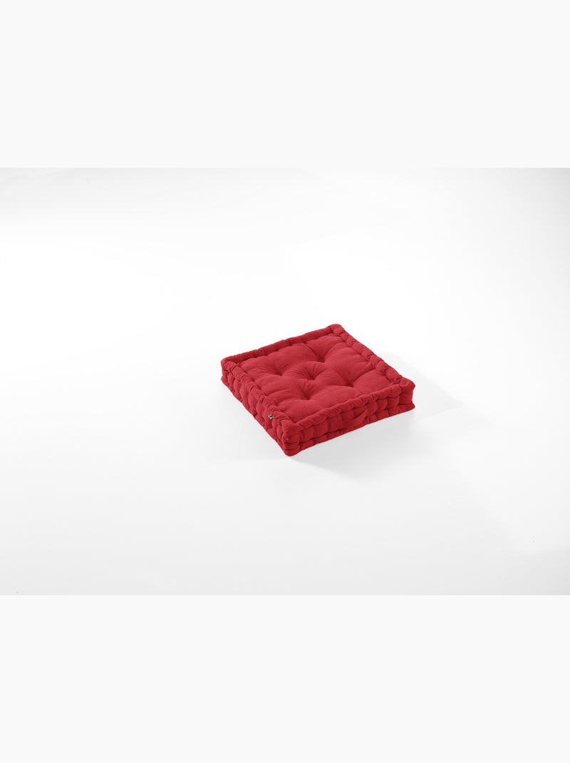 Coussin de sol capitonné – Coton Déperlant Anti-UV Rouge - Kiabi
