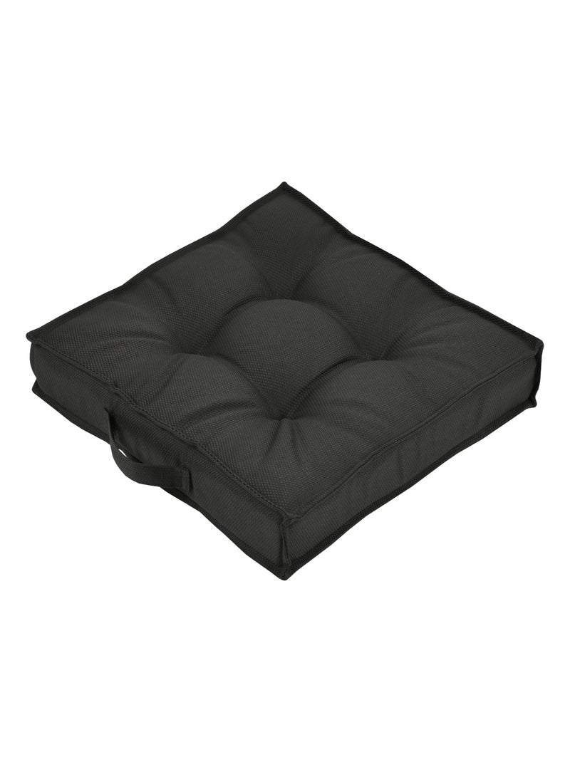 Coussin de sol carré avec poignée Gris foncé - Kiabi