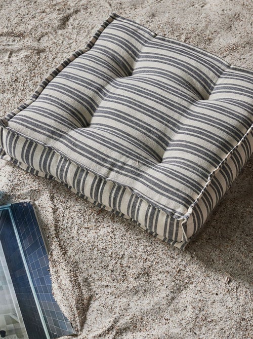 Coussin de sol carré imprimé CABANE DE PLAGE - Kiabi Coussin de sol carré imprimé CABANE DE PLAGE - Kiabi