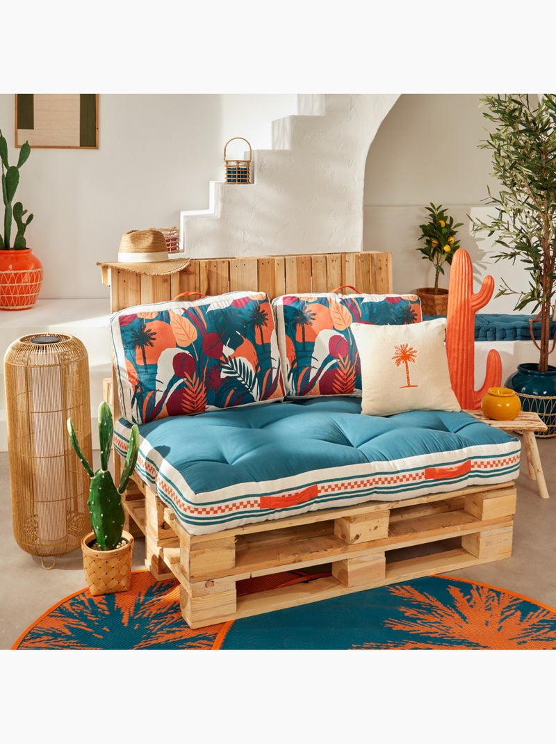 Coussin de sol d'extérieur YUCATAN Bleu canard - Kiabi