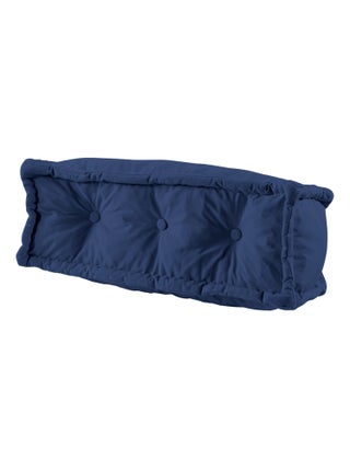 Coussin de sol dossier 95x40 cm bleu foncé