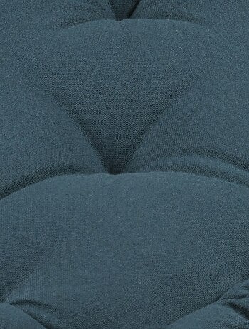 Coussin de sol Duo cobalt lin 100% coton