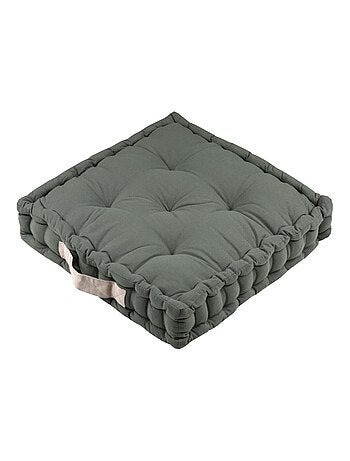 Coussin de sol Duo cobalt lin 100% coton