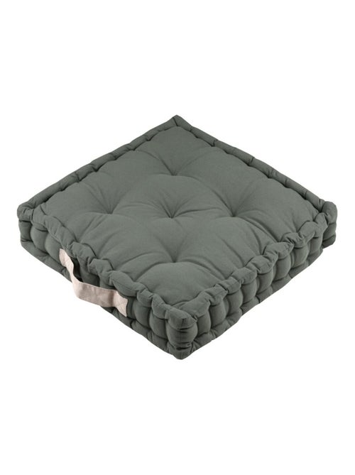Coussin de sol Duo cobalt lin 100% coton - Kiabi
