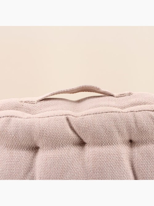 Coussin de sol effet lin déperlant & anti-uv beige 60x60cm - Kiabi Coussin de sol effet lin déperlant & anti-uv beige 60x60cm - Kiabi