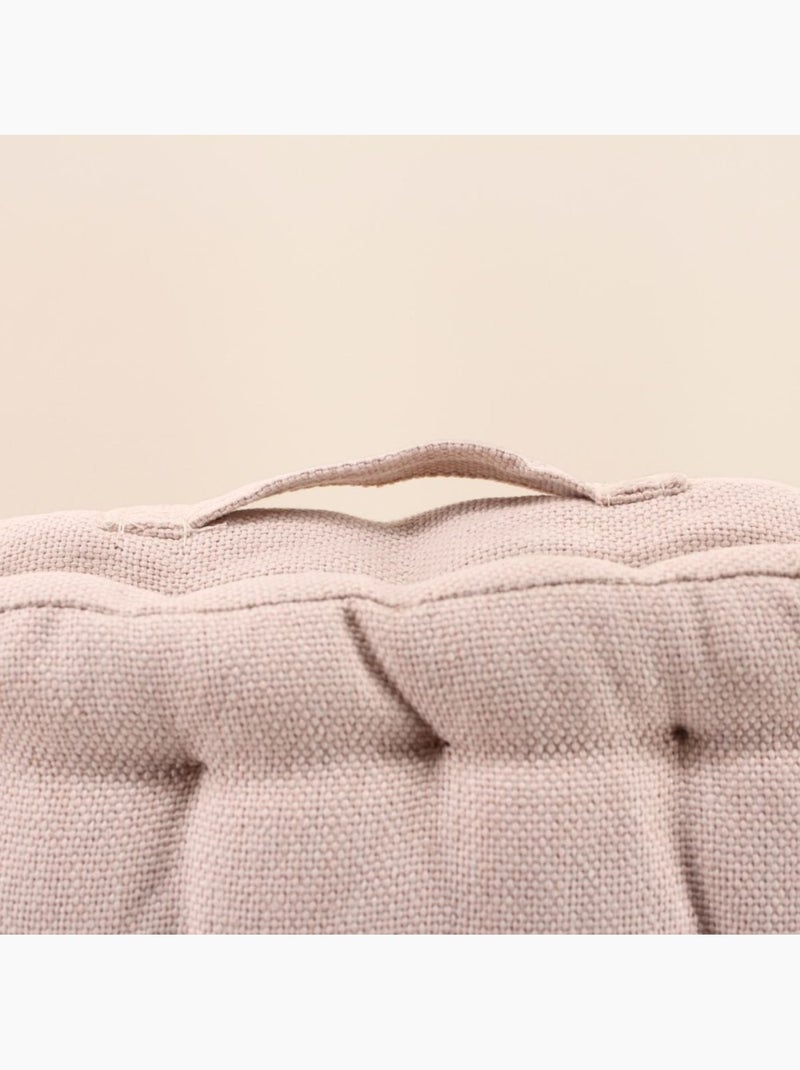 Coussin de sol effet lin déperlant & anti-uv beige 60x60cm Gris - Kiabi