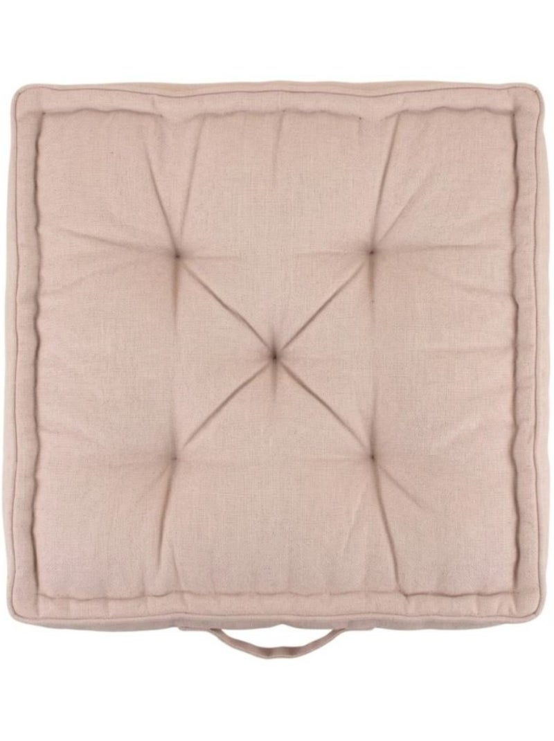 Coussin de sol effet lin déperlant & anti-uv beige 60x60cm Gris - Kiabi