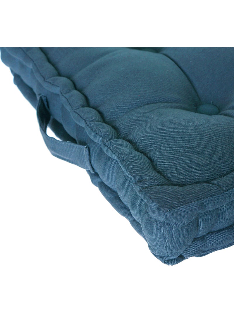 Coussin de sol en coton ANJALI Bleu canard - Kiabi
