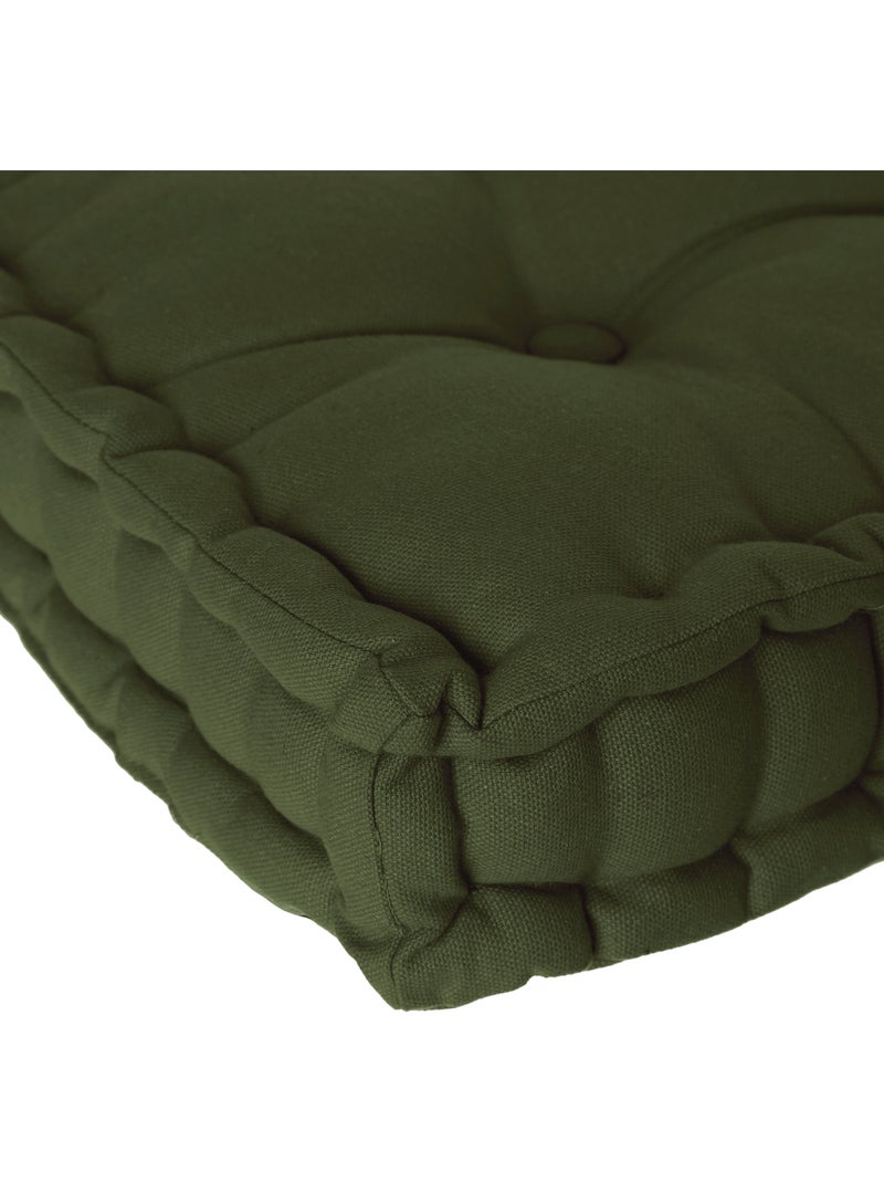 Coussin de sol en coton ANJALI Kaki - Kiabi