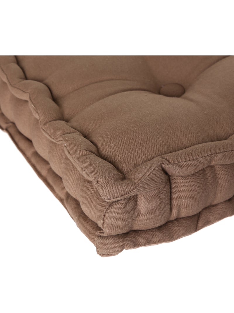 Coussin de sol en coton ANJALI Marron - Kiabi