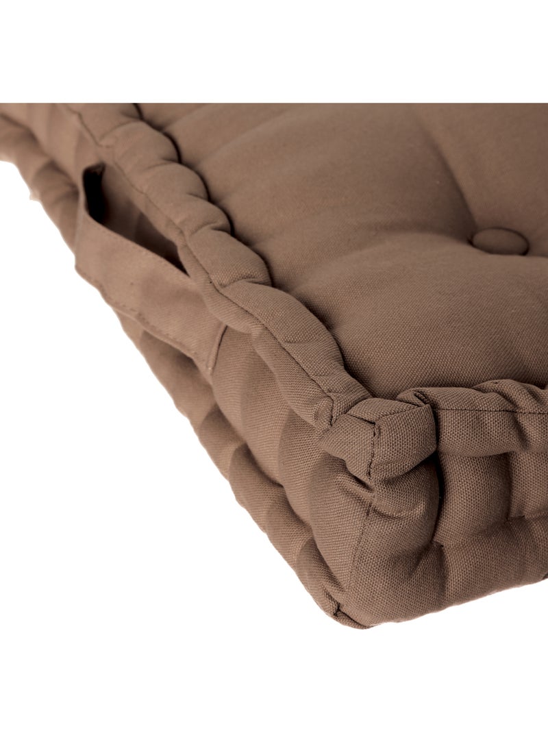 Coussin de sol en coton ANJALI Marron - Kiabi