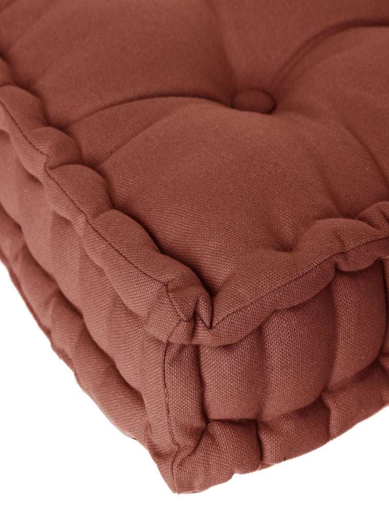 Coussin de sol en coton ANJALI Rouge - Kiabi