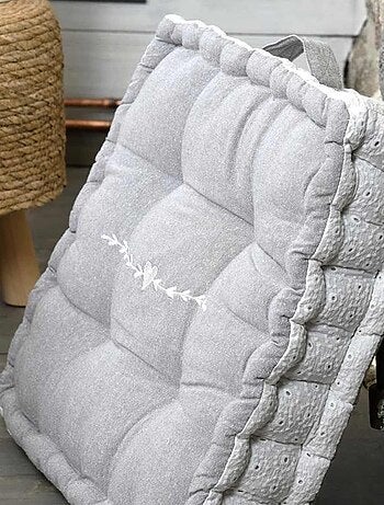 Coussin de sol en coton Candice 40 cm