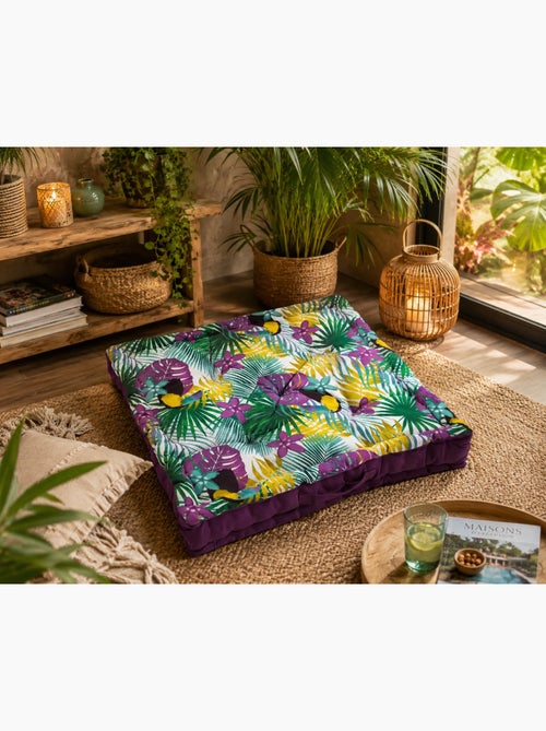 Coussin de sol en coton matelassé Toucan 60cm - Kiabi Coussin de sol en coton matelassé Toucan 60cm - Kiabi