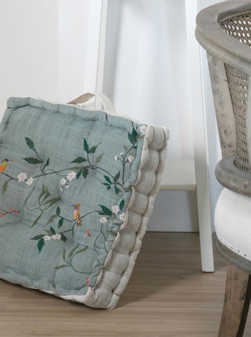 Coussin de sol en coton Scarlet 40 cm Vert - Kiabi