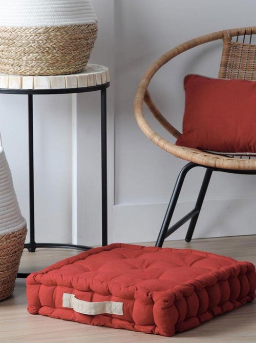 Coussin de sol en coton uni - Kiabi
