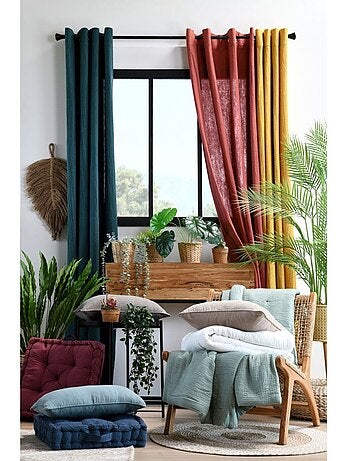 Coussin de sol en gaze de coton Pop color