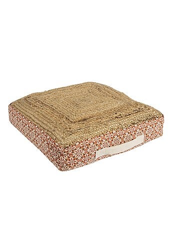Coussin de sol en jute et coton SOUK 'Deko&co'