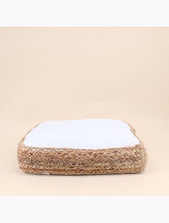 Coussin de sol en tissu et jute 40x40cm