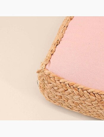 Coussin de sol en tissu et jute 50x50cm