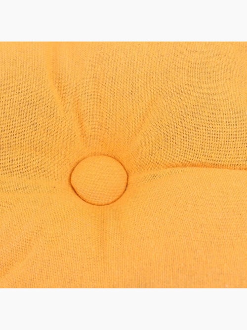 Coussin de sol en tissu jaune 40x40cm - Kiabi