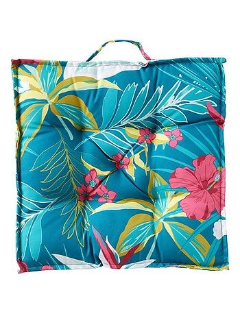 Coussin de sol extérieur carré imprimé PARADISE
