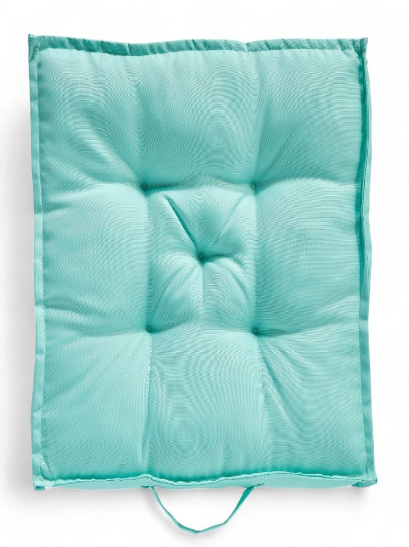 Coussin de sol extérieur carré uni PARADISE Bleu clair - Kiabi