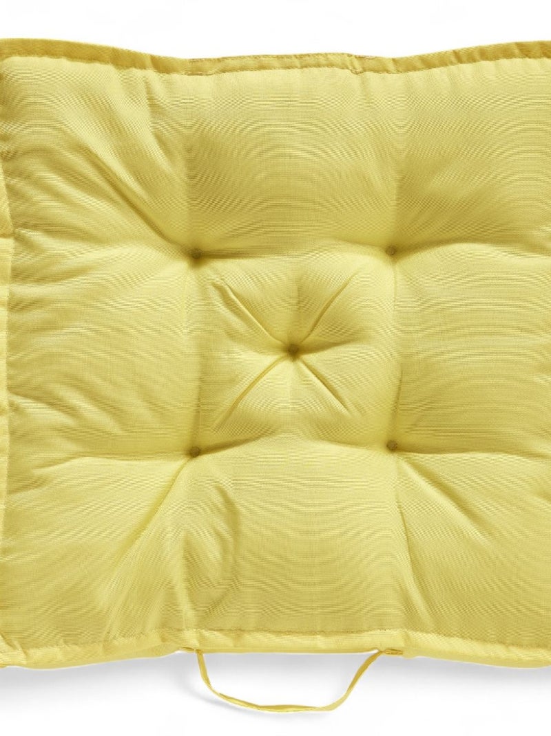 Coussin de sol extérieur carré uni PARADISE Jaune - Kiabi