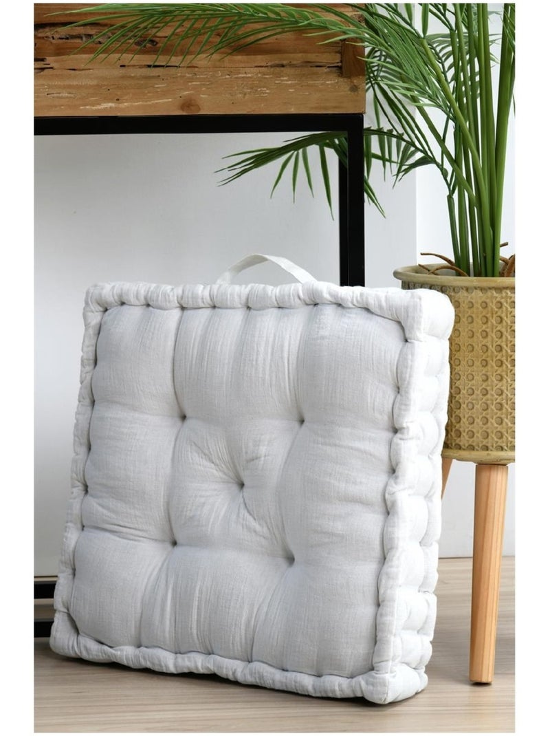 Coussin de sol gaze de coton Pop colors Ecru - Kiabi