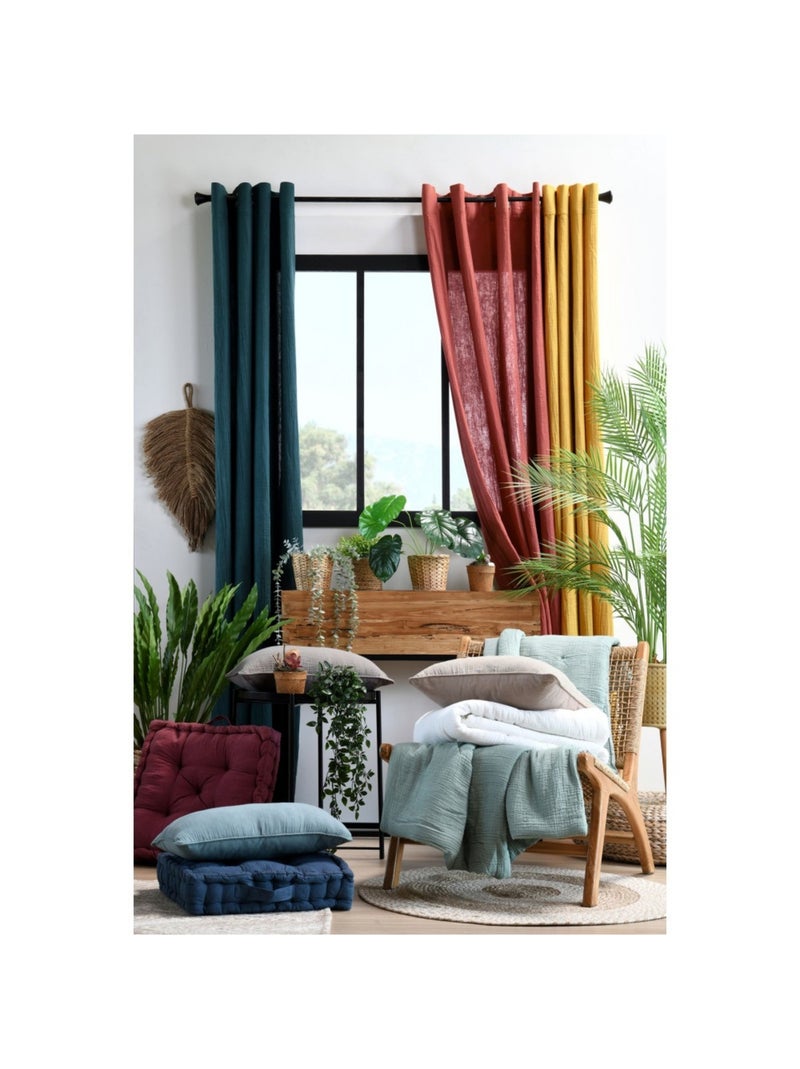 Coussin de sol gaze de coton Pop colors Ecru - Kiabi