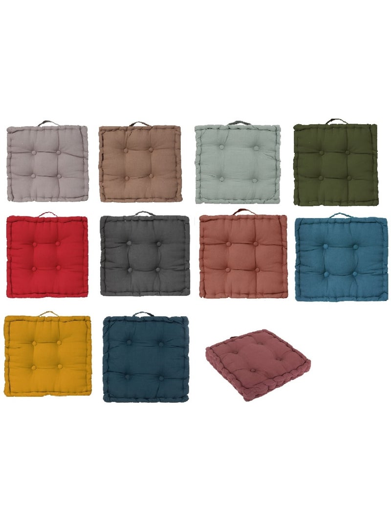 Coussin de sol Horizon uni Taupe - Kiabi