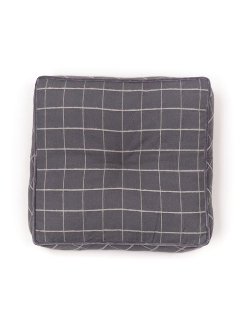 Coussin de sol imprimé a carreaux coton MOUNTAIN - Kiabi