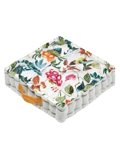 Coussin de sol imprimé à fleurs 45x45x10cm - Kiabi