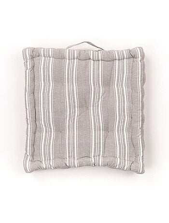 Coussin de sol imprimé rayures coton CHARME