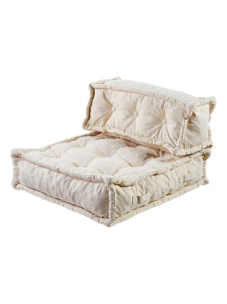 Coussin de sol lot 95x95 cm beige