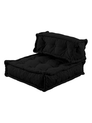 Coussin de sol lot 95x95 cm noir