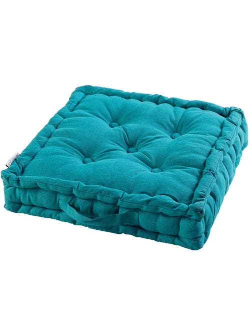 Coussin de sol matelassé bleu 45cm - Kiabi Coussin de sol matelassé bleu 45cm - Kiabi