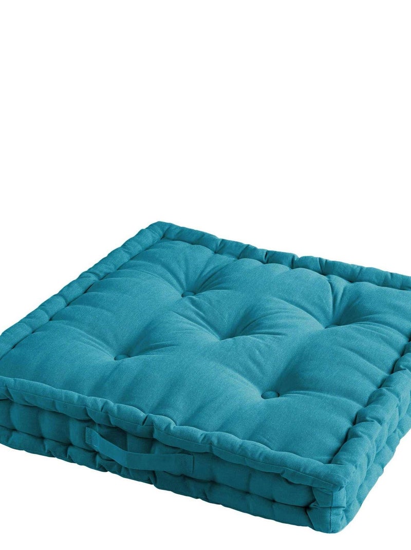 Coussin de sol matelasse collection Pacifica Bleu turquoise - Kiabi