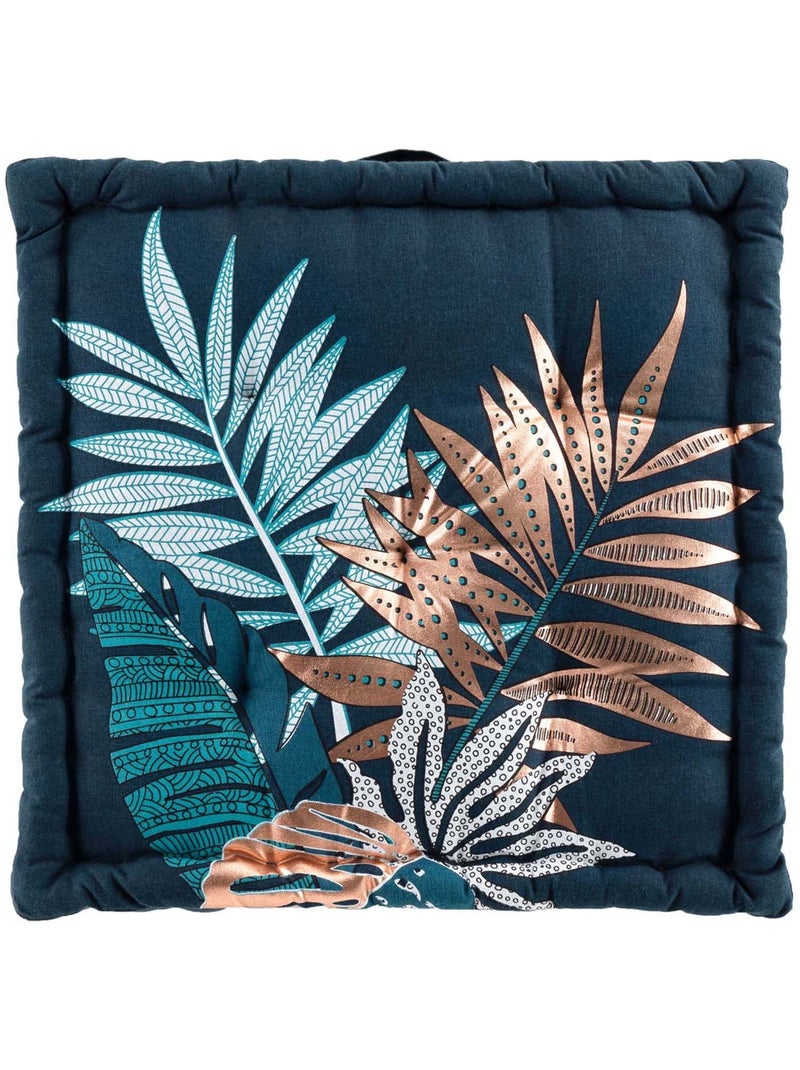 Coussin de sol matelassé en coton Alianor 60cm Bleu - Kiabi