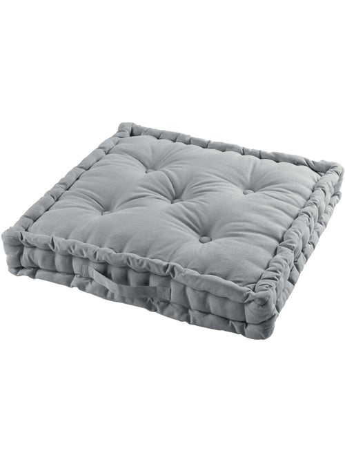 Coussin de sol matelassé en coton gris 60cm - Kiabi Coussin de sol matelassé en coton gris 60cm - Kiabi