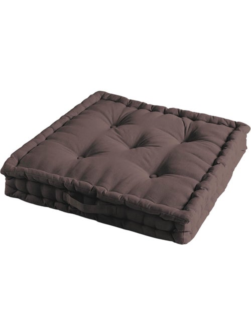 Coussin de sol matelassé en coton Taupe 60 x 60 cm - Kiabi Coussin de sol matelassé en coton Taupe 60 x 60 cm - Kiabi