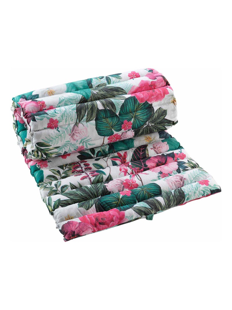 Coussin de sol ou Bain de soleil 60 x 180 cm Fleur anabella Rose - Kiabi