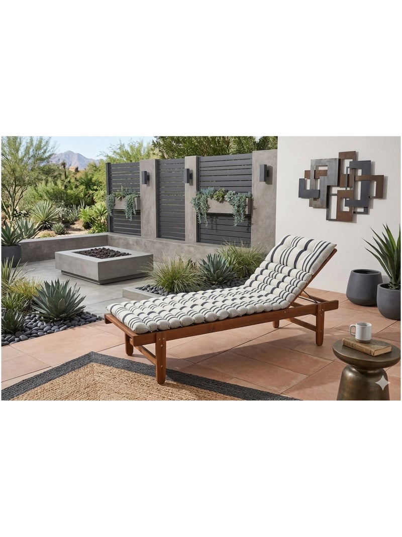 Coussin de sol ou bain de soleil rayure Gris clair - Kiabi