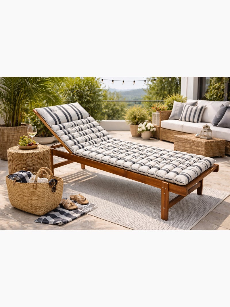 Coussin de sol ou bain de soleil rayure Gris clair - Kiabi