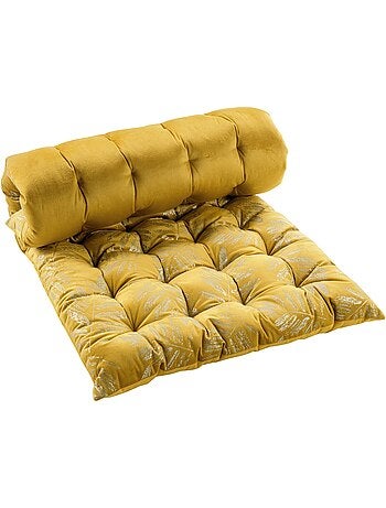 Coussin de sol ou Matelas de sol Adelor exotique jaune